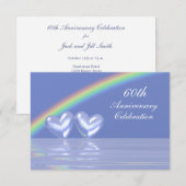 Invitation 60e Anniversaire Diamond Hearts (Devant / Derrière)