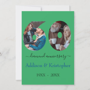 Invitation 60e Anniversaire Diamond Love Modèle photo