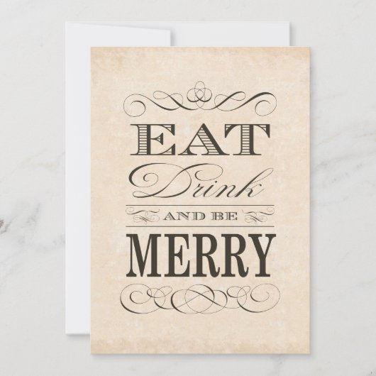 Invitation 60e anniversaire Dîner fête manger boire et être j (Devant)