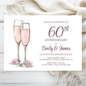 Invitation 60e anniversaire du Mariage Champagne