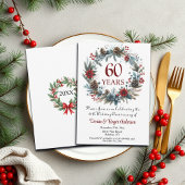 Invitation 60e anniversaire du Mariage de diamant hiver