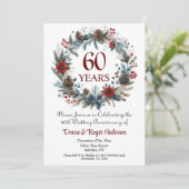 Invitation 60e anniversaire du Mariage de diamant hiver (Debout devant)