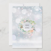 Invitation 60e anniversaire du Mariage diamant Floral d'hiver (Dos)