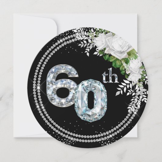 Invitation 60e anniversaire du Mariage Diamond (Devant)