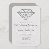 Invitation 60e anniversaire du Mariage Diamond (Devant / Derrière)