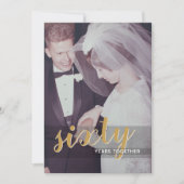 Invitation 60e anniversaire du Mariage et photo (Devant)