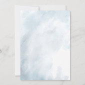 Invitation 60e anniversaire Dusty Blue Botanical Greenery (Dos)