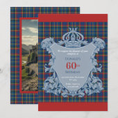 Invitation 60e anniversaire Écossais et son château (Devant / Derrière)