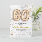 Invitation 60e anniversaire - Effet de marbre des Ballons d'o (Debout devant)