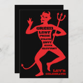 Invitation 60e anniversaire - Enfer d'une fête (Devant / Derrière)