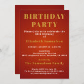 Invitation 60e anniversaire Établissement des normes Fête d'a (Devant / Derrière)