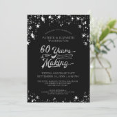 Invitation 60e anniversaire Étoiles noires et dorées 40 ANS (Debout devant)