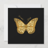 Invitation 60e anniversaire fête Elégante Black & Gold Swirls (Dos)