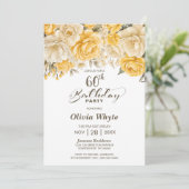 Invitation 60e anniversaire Fête Florale de Rose Jaune (Debout devant)