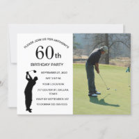 60e Anniversaire Fête Golfer Papa Par Golf Photo