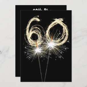 Invitation 60e anniversaire fête Sparkler