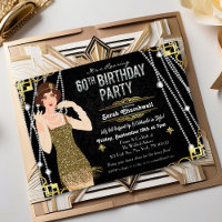 60e Anniversaire Fille Flapper Gatsby 1920