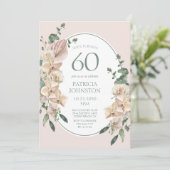Invitation 60e Anniversaire Floral Tropical (Debout devant)
