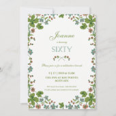 Invitation 60e anniversaire - Floral Vintage Soixa (Devant)