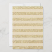 Invitation 60e anniversaire Gold Stripes Rose (Dos)