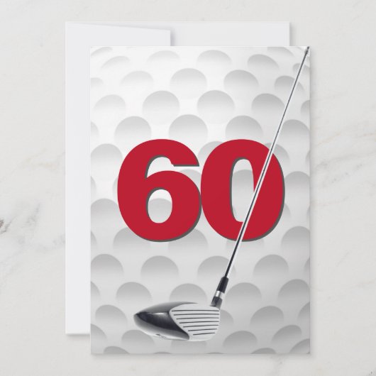 Invitation 60e anniversaire Golf Theme Party (Devant)