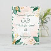 Invitation 60e anniversaire gracieux Fête du Jubilé verdoyant (Debout devant)