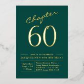 Invitation 60e anniversaire Green Gold Foil (Recto)
