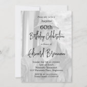 Invitation 60e anniversaire Homme Moderne Photo élégante (Devant)