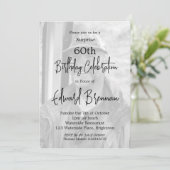 Invitation 60e anniversaire Homme Moderne Photo élégante (Debout devant)