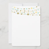 Invitation 60e anniversaire invitation, aqua turquoise et or (Dos)