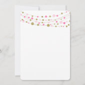 Invitation 60e anniversaire invitation, rose et or (Dos)