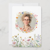 Invitation 60e anniversaire Jardin Floral Wild Meadow Photo (Dos)