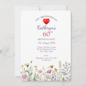 Invitation 60e anniversaire Jardin Floral Wild Meadow Photo (Devant)