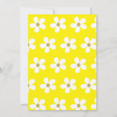 Invitation 60e anniversaire jaune simple marguerite or étape  (Dos)