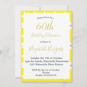 Invitation 60e anniversaire Jaune simple marguerite or Milest (Devant)