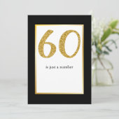 Invitation 60e anniversaire juste un nombre Sarcastique drôle (Debout devant)