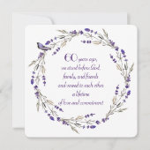 Invitation 60e anniversaire Lavender Wreath (Devant)