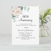 Invitation 60e anniversaire mariage de la verdure florale (Debout devant)