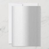 Invitation 60e anniversaire mariage diamant argent luxe (Dos)