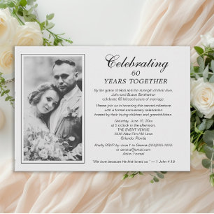 Invitation 60e anniversaire Mariage Photo Christian Religious