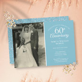 Invitation 60e anniversaire Mariage Photo Diamond Confetti