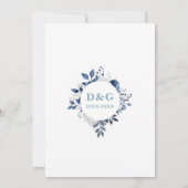 Invitation 60e anniversaire Mariage Verdure Floral Monogramme (Dos)