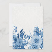 Invitation 60e anniversaire Marine Bleu Blanc Chintz Damask F (Dos)