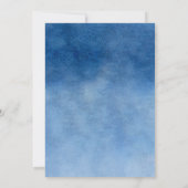 Invitation 60e anniversaire Marine bleu et or floral (Dos)