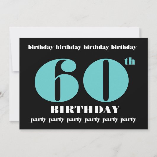 Invitation 60e anniversaire Modèle d'invitation (Devant)