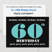 Invitation 60e anniversaire Modèle d'invitation (Devant / Derrière)