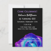 Invitation 60e anniversaire Modèle Purple and Blue Rose 001 (Dos)