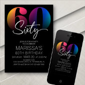Invitation 60e anniversaire moderne