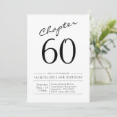 Invitation 60e anniversaire moderne Noir Blanc Chapitre 60 (Debout devant)