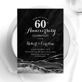 Invitation 60e anniversaire Noir Argent